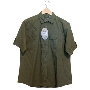 Tag Safari Men's‎ Shooting Shirt Olive Green Button-Up XL Big Game Hunting
